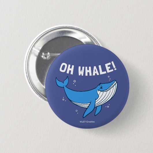 Oh Whale Ronde Button 5,7 Cm (Voorkant /achterkant)