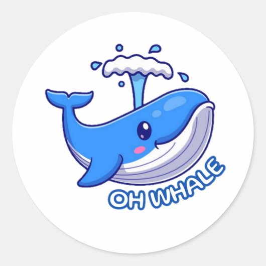 Oh Whale Sticker (Voorkant)
