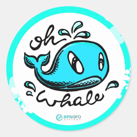 Oh Whale sticker (Voorkant)