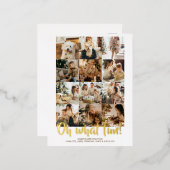 Oh What Fun 12 Foto Kerstmis Folie Feestdagen Briefkaart (Voorkant / Achterkant)