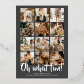 Oh What Fun 12 Photo Kerstfeestay Sason Folie Feestdagenkaart (Voorkant)