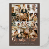 Oh What Fun 12 Photo Kerstfeestay Sason Folie Feestdagenkaart (Voorkant)