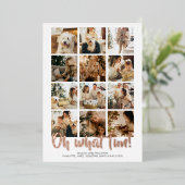 Oh What Fun 12 Photo Kerstfeestay Sason Folie Feestdagenkaart (Staand Voorkant)