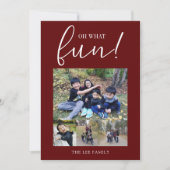 Oh What Fun 5 Foto van Collage Red Modern Christma Feestdagenkaart (Voorkant)