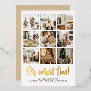 Oh What Fun 9 Photo Kerstfeestay Season Folie Feestdagenkaart