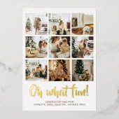 Oh What Fun 9 Photo Kerstfeestay Season Folie Feestdagenkaart (Voorkant)