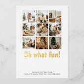 Oh What Fun 9 Photo Kerstfeestay Season Folie Feestdagenkaart (Voorkant)