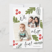 Oh What Fun Berry Snapshot Multi-Photo Aankondiging (Voorkant)
