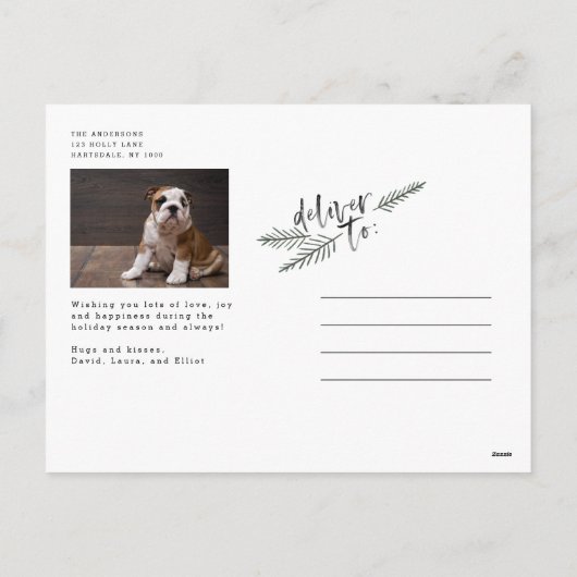 Oh What Fun Berry Snapshot Multi-Photo Feestdagenkaart (Achterkant)