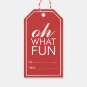 Oh What Fun Cadeaulabel (Achterkant)