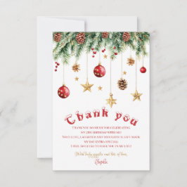 Oh What Fun Christmas Birthday Invitation Bedankkaart