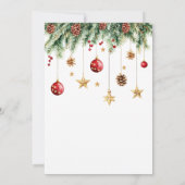 Oh What Fun Christmas Birthday Invitation Kaart (Achterkant)