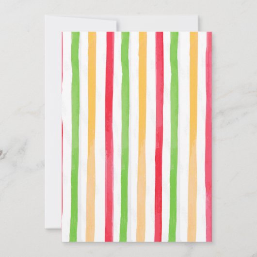 Oh What Fun Christmas Birthday Invitation Kaart (Achterkant)