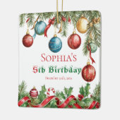 Oh What Fun Christmas Birthday Invitation Keramisch Ornament (Links)