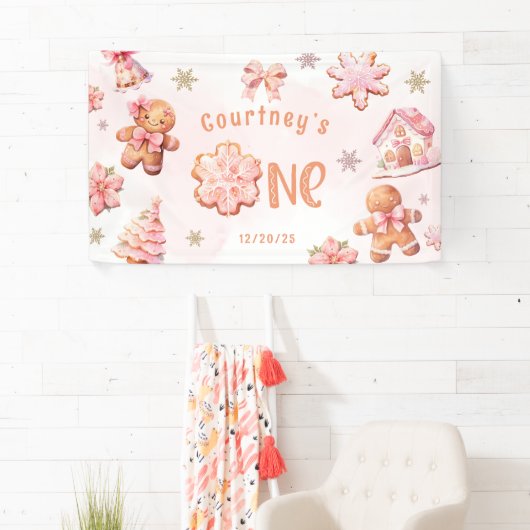 Oh What Fun Christmas Cookie 1st Birthday Spandoek (Insitu)