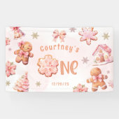 Oh What Fun Christmas Cookie 1st Birthday Spandoek (Horizontaal)