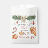 Oh What Fun Christmas Cookies 1st Birthday Bedankzakje (Voorkant)