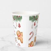 Oh What Fun Christmas Cookies 1st Birthday Paper Papieren Bekers (Rechts)