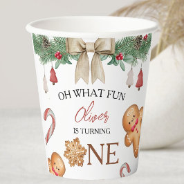 Oh What Fun Christmas Cookies 1st Birthday Paper Papieren Bekers