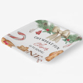 Oh What Fun Christmas Cookies 1st Birthday Papieren Bordje (Gebogen)