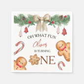 Oh What Fun Christmas Cookies 1st Birthday Servet (Voorkant)