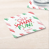 Oh What Fun Christmas  Kartonnen Onderzetters (Schuin)