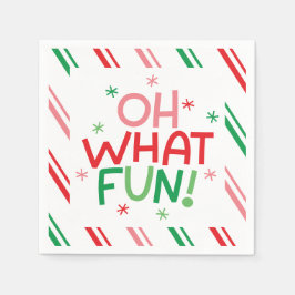 Oh What Fun Christmas Paper Napkin Servet