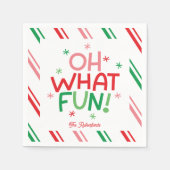 Oh What Fun Christmas Paper Napkin Servet (Voorkant)