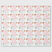 Oh What Fun Christmas Party Girl 1st Birthday  Cadeaupapier (Vlak)