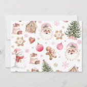 Oh What Fun Christmas Retro Santa Birthday Photo Kaart (Achterkant)