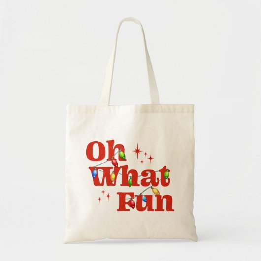 Oh What Fun Christmas Tote Bag (Voorkant)