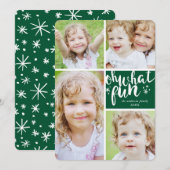 Oh What Fun Collage Holiday Photo Card Feestdagenkaart (Voorkant / Achterkant)