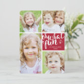 Oh What Fun Collage Holiday Photo Card Feestdagenkaart (Staand voorkant)
