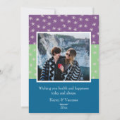 Oh What Fun Color Block kerstfoto Feestdagenkaart (Achterkant)