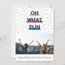 Oh What Fun Color Block kerstfoto