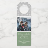 Oh What Fun Colour Block kerstfoto Bottle Label (Achterkant)