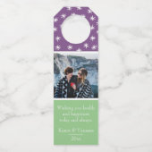 Oh What Fun Colour Block kerstfoto Bottle Label (Achterkant)