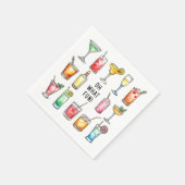 Oh What Fun Drink Doodles Christmas Cocktail Servet (Hoek)