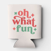Oh What Fun - Feestelijke vakantietypografie Blikjeskoeler (Achterkant)