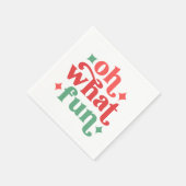 Oh What Fun - Feestelijke vakantietypografie Servet (Hoek)