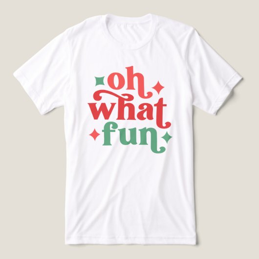 Oh What Fun - Feestelijke vakantietypografie Tri-Blend Shirt (Design voorkant)
