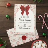 oh what fun! first birthday invitation kaart