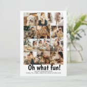 Oh What Fun Foto Kerstmis Persoonlijke Holiday Feestdagenkaart (Staand voorkant)