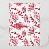 Oh What Fun GOLD Past Kerstrode foto Folie Feestdagenkaart (Achterkant)