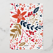 Oh What Fun GOLD Past Kerstwitte foto Folie Feestdagenkaart (Achterkant)