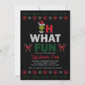 Oh What Fun Grinch Ugly Sweater Holiday Party Feestdagenkaart (Voorkant)