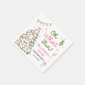Oh What Fun Hand Drawn Christmas Holiday Party Servet (Hoek)