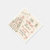 Oh What Fun Hand Drawn Christmas Holiday Party Servet (Hoek)