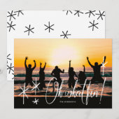 Oh What Fun Holiday Kerstfotokaart Feestdagenkaart (Voorkant / Achterkant)