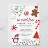 Oh What Fun! Holiday Kids Christmas Party Kaart (Voorkant)